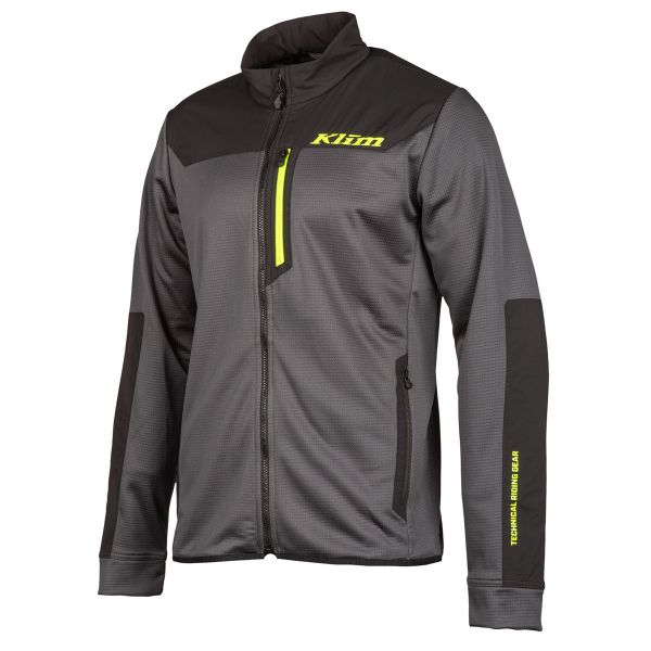 Functional Underwear Klim Jacket Mid Layer Snowmobil Alloy Black/Hi-Vis