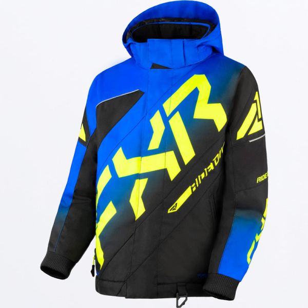  FXR Snowmobil Youth Insulated CX Jacket Blue Fade/Black/Hi Vis 24