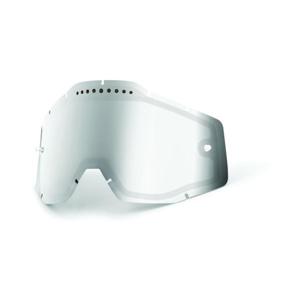 Goggle Accessories 100 la suta MIRROR SILVER VENTED DUAL REPLACEMENT LENS FOR 100% GOGGLES