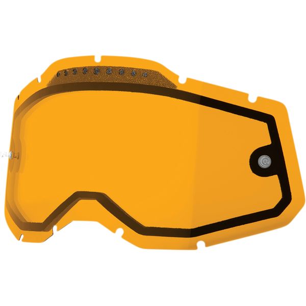  100 la suta Goggles Replacement Lens Accuri 2/Racecraft 2/Strata 2 Dual Vented Orange