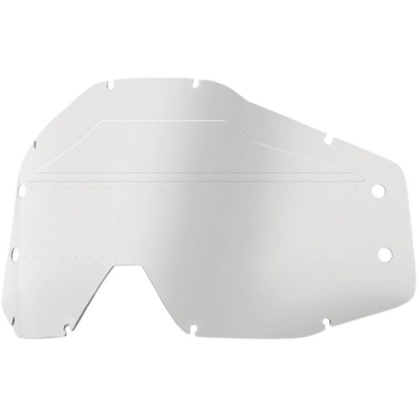 Goggle Accessories 100 la suta CLEAR SONIC BUMPS REPLACEMENT LENS W/ MUD VISOR FOR 100% ACCURI FORECAST GOGGLES