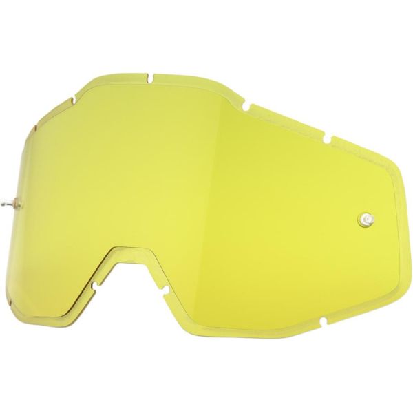 Goggle Accessories 100 la suta HD YELLOW ANTI-FOG INJECTED REPLACEMENT LENS FOR 100% GOGGLES
