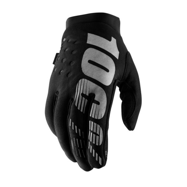 Manusi MX-Enduro Copii 100 la suta Manusi Brisker Black/Gray Copii