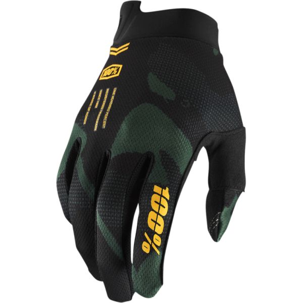  100 la suta Moto Youth Glove MX/Enduro Itrack Green-Black 10009-00011