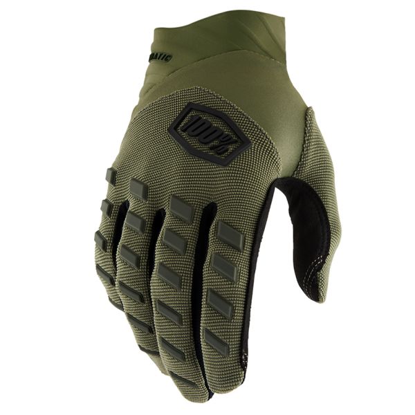 Gloves MX-Enduro 100 la suta Moto Gloves MX/Enduro Airmatic Green-Black 10000-00038