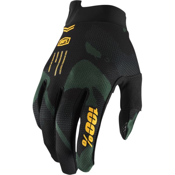 Gloves MX-Enduro 100 la suta Moto Gloves MX/Enduro Itrack Black/Green 10008-00020
