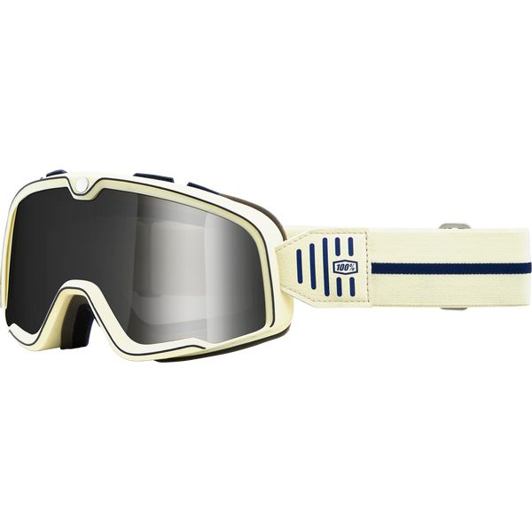 Goggles chopper 100 la suta Enduro Moto Goggles Barstow White Mirrored Lens
