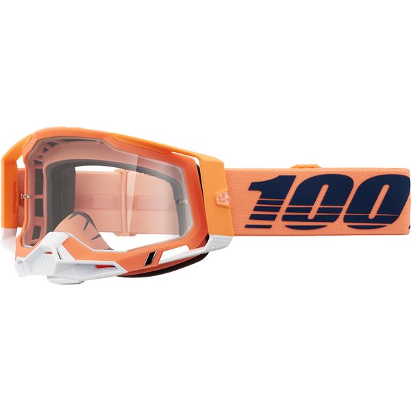 Goggles MX-Enduro 100 la suta Enduro Moto Goggles Racecraft 2 Coral Clear Lens
