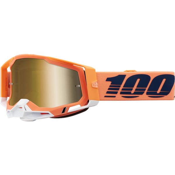 Goggles MX-Enduro 100 la suta Enduro Moto Goggles Racecraft 2 Coral Mirrored Lens