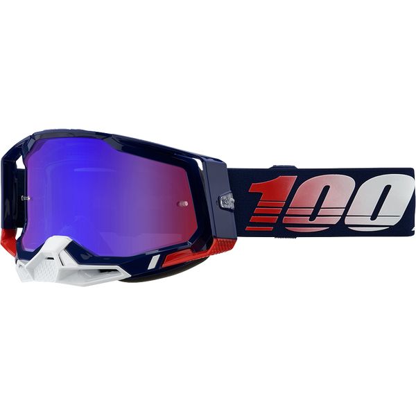  100 la suta Enduro Moto Goggles Racecraft 2 Republic Mirrored Lens