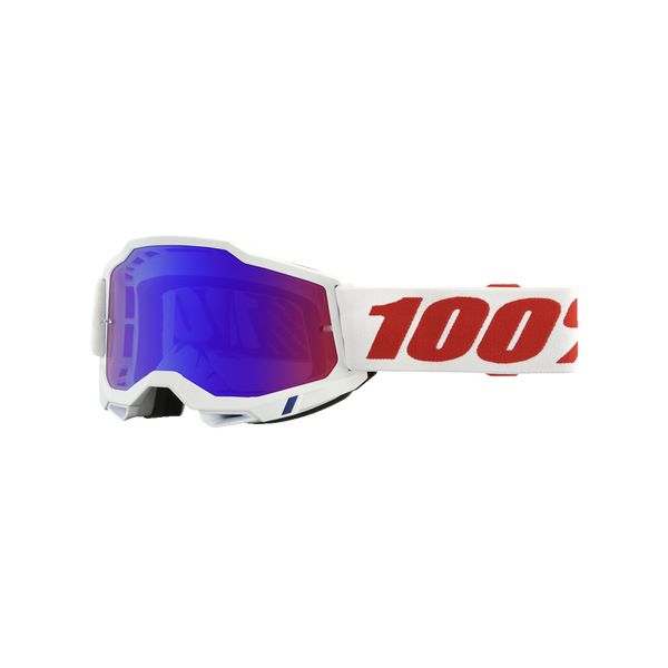 Goggles MX-Enduro 100 la suta Moto MX/Enduro Goggles Accuri 2 Pure Blue-Red-Mirror Lens 50014-00028