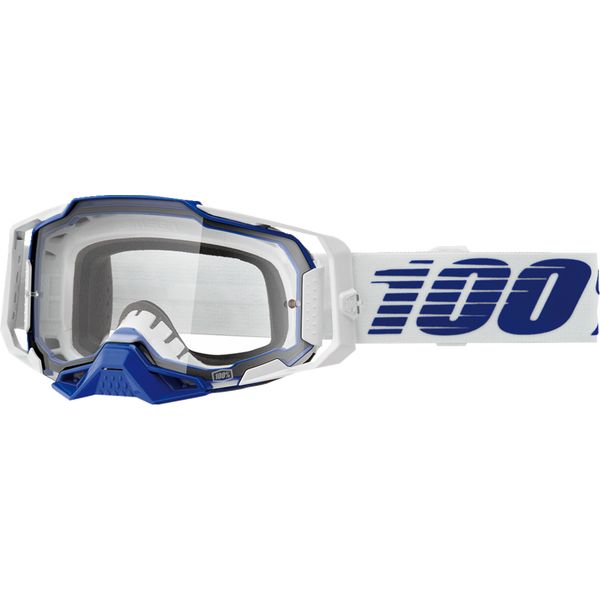 Goggles MX-Enduro 100 la suta Moto MX/Enduro Goggles Armega Blue Clear Lens 50004-00031