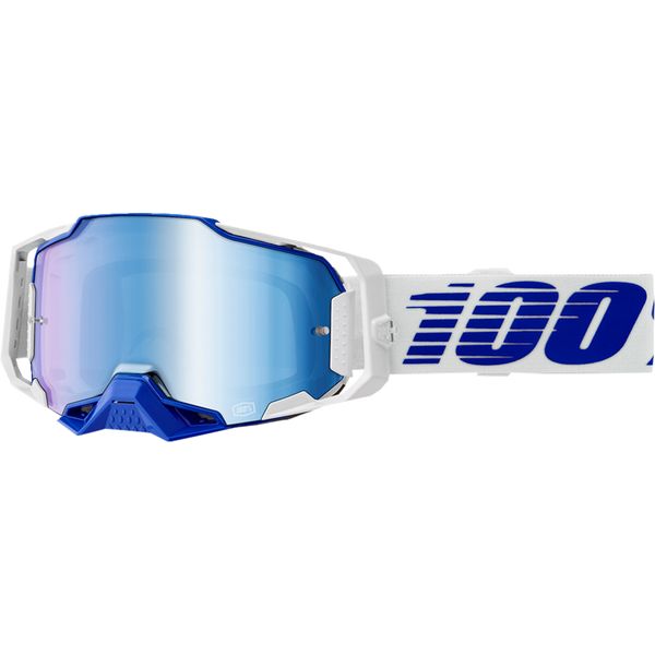 Goggles MX-Enduro 100 la suta Moto MX/Enduro Goggles Armega Blue Mirror-Blue Lens 50005-00031