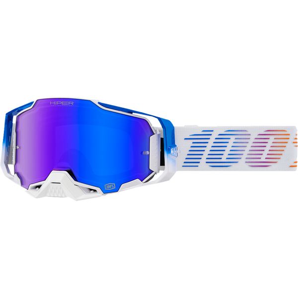  100 la suta Moto MX/Enduro Goggles Armega Neo Blue-Mirror Lens 50003-00011