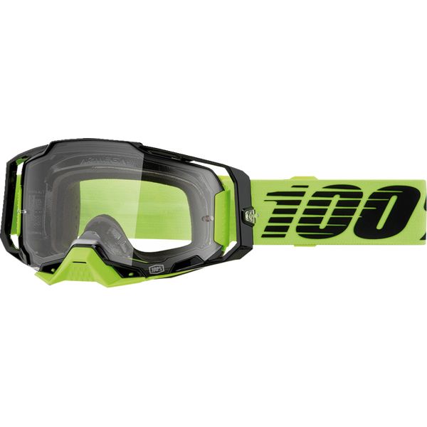 Goggles MX-Enduro 100 la suta Moto MX/Enduro Goggles Armega Neon Yellow Clear Lens 50004-00032