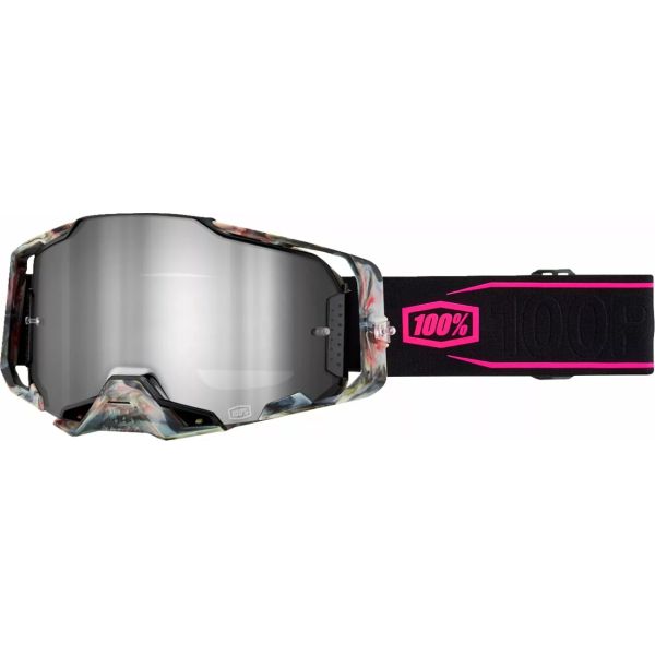 Ochelari MX-Enduro 100 la suta Ochelari Moto MX/Enduro Armega Sarcelle Silver Mirror Lens