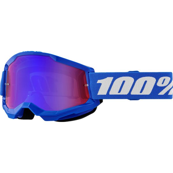 Goggles MX-Enduro 100 la suta Moto MX/Enduro Goggles Strata 2 Blue Red-Blue-Mirror Lens 50028-00014