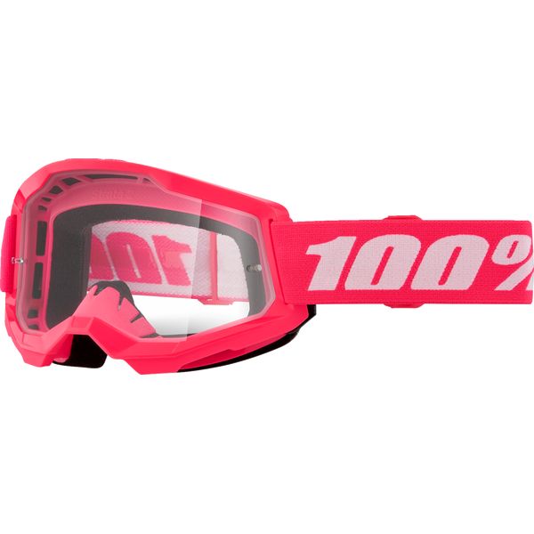 Goggles MX-Enduro 100 la suta Moto MX/Enduro Goggles Strata 2 Pink Clear Lens 50027-00017