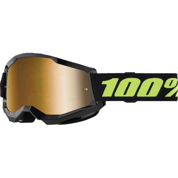  100 la suta Ochelari Moto MX/Enduro Strata 2 Solar Eclipse Gold-Mirror Lens 50028-00022