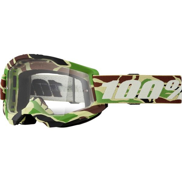 Goggles MX-Enduro 100 la suta Moto MX/Enduro Goggle Strata 2 War Camo Clear Lens 5002700024