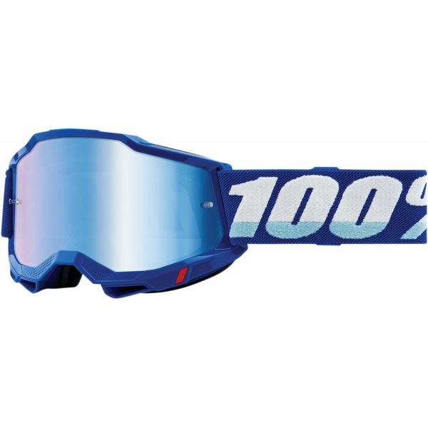 Goggles MX-Enduro 100 la suta Goggle MX Accuri 2 Blue Mirror Lens