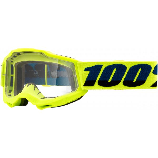 Ochelari MX-Enduro Copii 100 la suta Ochelari Enduro Copii Accuri 2 Fluo Yellow Clear Lens