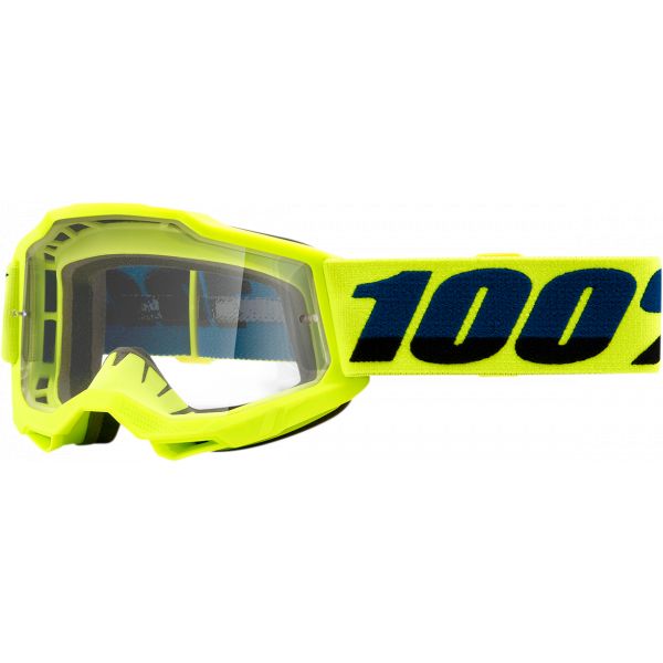  100 la suta Ochelari Enduro Copii Accuri 2 Fluo Yellow Clear Lens