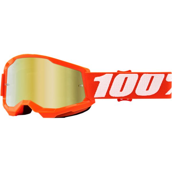  100 la suta Ochelari Enduro Copii Strata 2 Orange Mirror Gold Lens