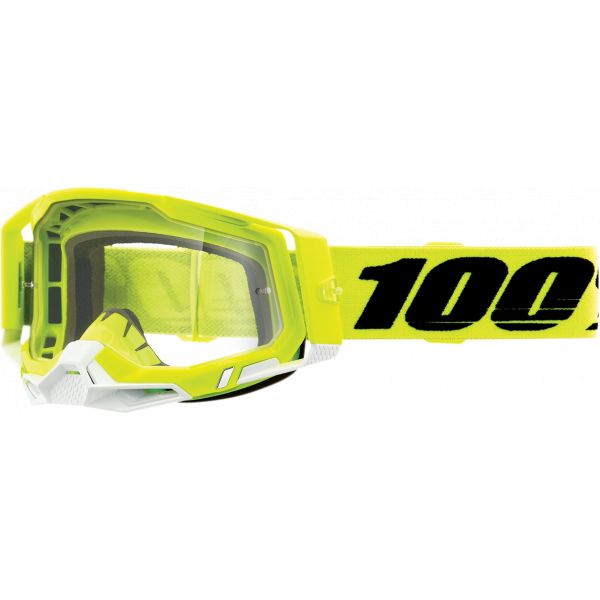  100 la suta Ochelari Enduro Racecraft 2 Fluo Yellow Clear Lens