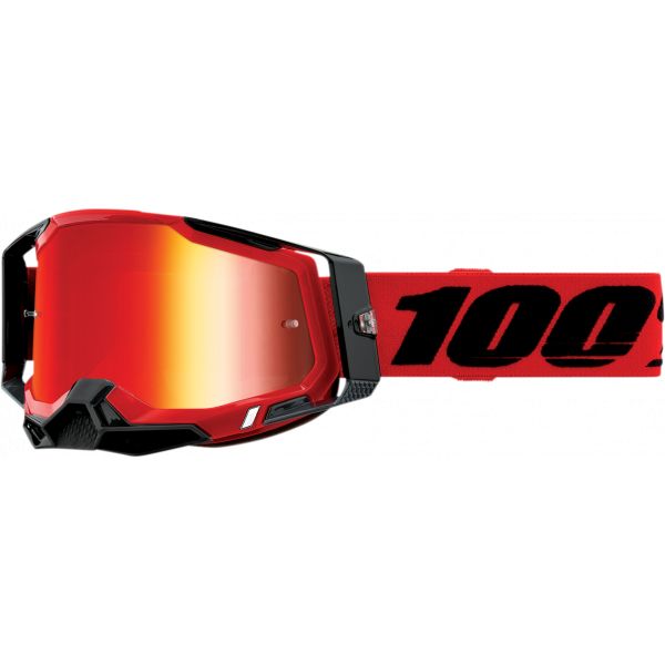 Goggles MX-Enduro 100 la suta Goggle MX Racecraft 2 Red Mirror Lens