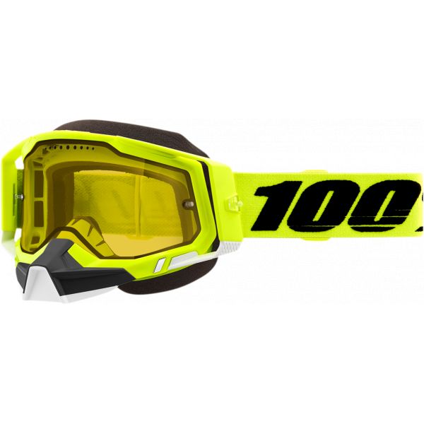  100 la suta Ochelari Snowmobil Racecraft 2 Fluo Yellow