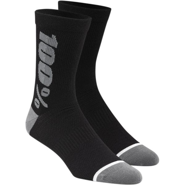 Socks MX-Enduro 100 la suta Moto Sock MX/Enduro Hi-Merino Wool Performance Black-Gray  24