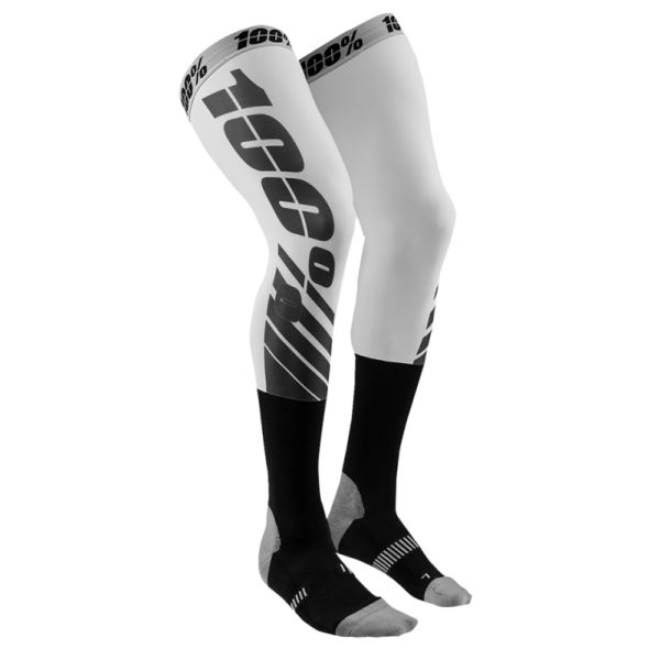 Sosete MX-Enduro 100 la suta Sosete Moto MX/Enduro Rev Knee Brace Performance Black-Gray-White 24