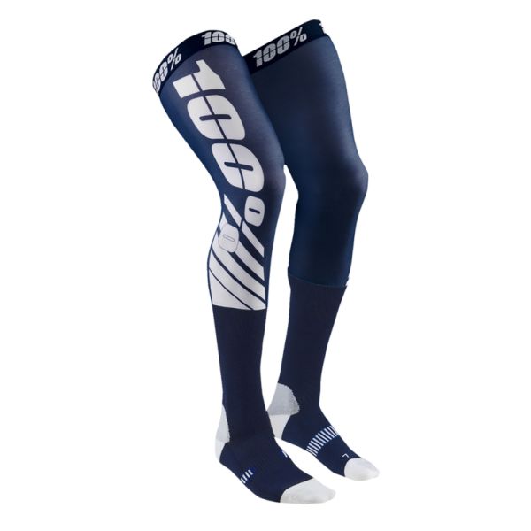 Sosete MX-Enduro 100 la suta Sosete Moto MX/Enduro Rev Knee Brace Performance Navy-White 24