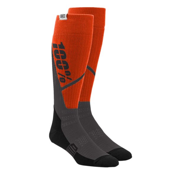 Socks MX-Enduro 100 la suta Moto Sock MX/Enduro Torque Comfort Orange-Charcoal-Black 24