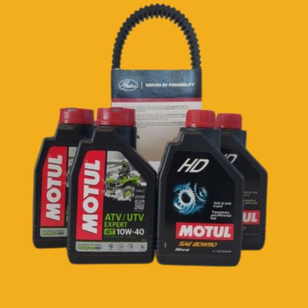  Moto24 Essentials Pachet Revizie Linhai 300/400 Ulei Motor+Ulei Transmisie+Curea
