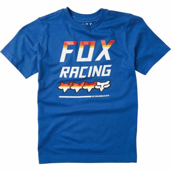 Casual T-shirts/Shirts Fox Racing Full Count Blue Youth Tee