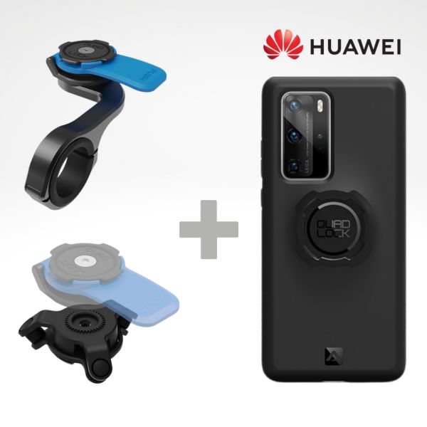 Quad Lock Kit Out Front Mount Pro+Vibration Dampener+Huawei Phone Case