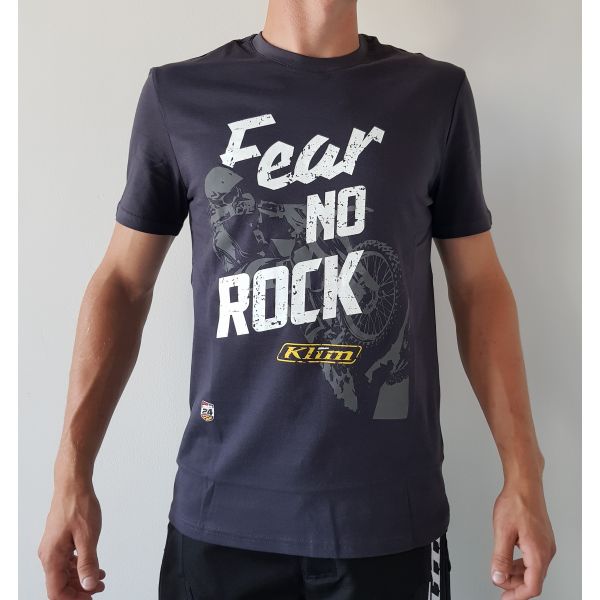 Casual T-shirts/Shirts Moto24 Fear No Rock Navy Tee