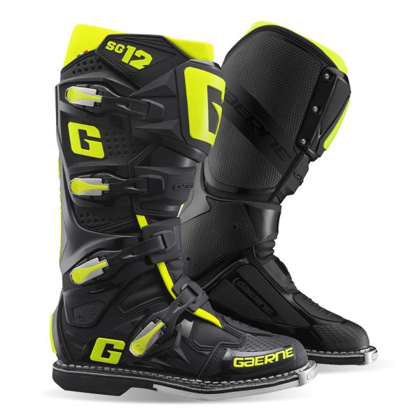 Boots MX-Enduro Gaerne Moto MX/Enduro SG12 Black/Fluo Yellow 24 Boots