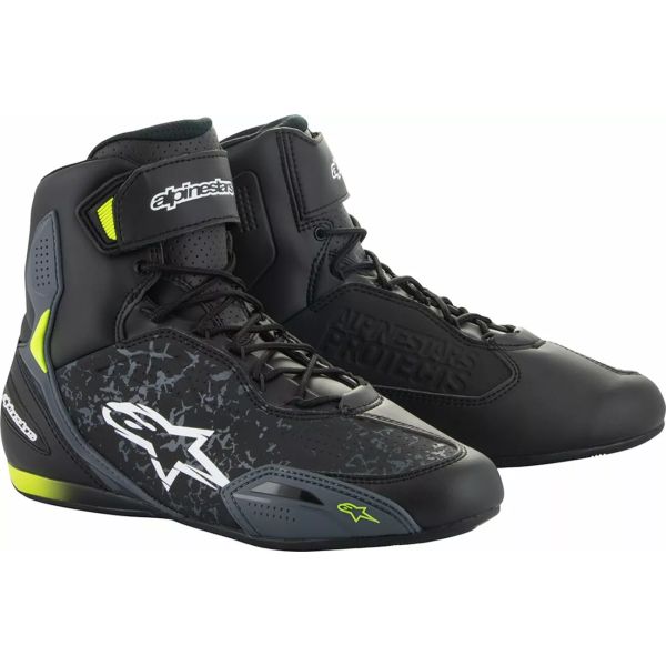 Cizme Moto Scurte/Urban Alpinestars Ghete Moto Faster 3 Black/Yellow 24x