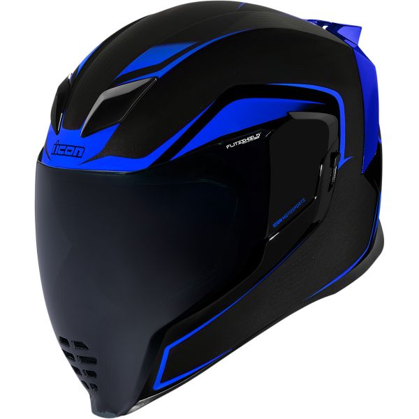  Icon Full-Face Moto Helmet Airflite Crosslink Blue