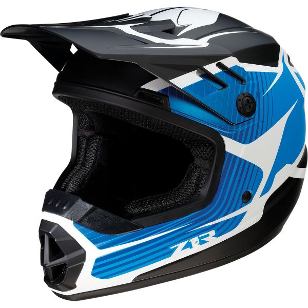  Z1R Youth MX Moto Helmet Rise Flame Blue