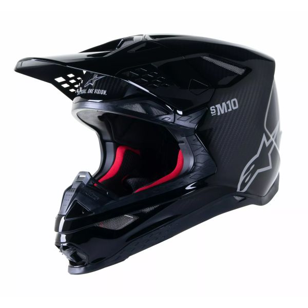 Casti Cross-Enduro Alpinestars Casca Moto Enduro/MX Supertech M10 Solid Carbon Glossy 24