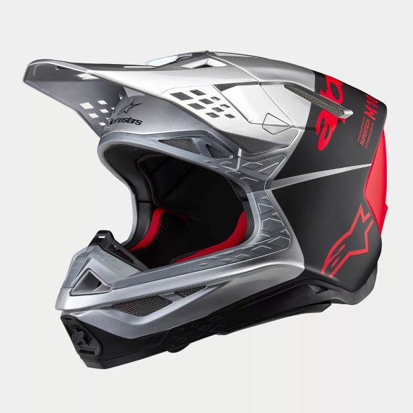 Casti Cross-Enduro Alpinestars Casca Moto Enduro/MX Supertech M10 Flood Orange/Gray/Black 24