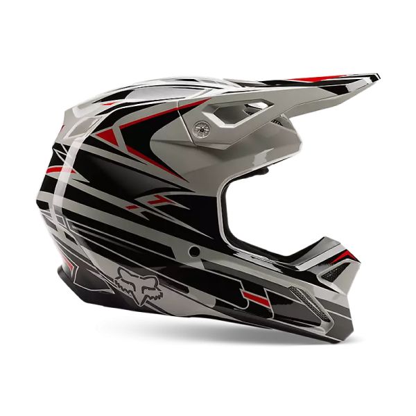Casti MX-Enduro Copii Fox Racing Casca Moto MX/Enduro Copii Youth V1 GOAT Strafer Black/Grey/Red