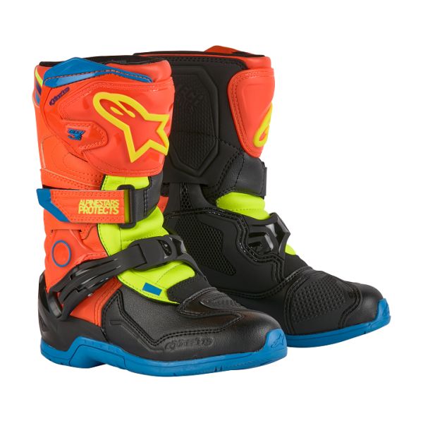 Kids Boots MX-Enduro Alpinestars Moto Enduro/MX Boots Kids Tech 3S Orange/Blue/Yellow 24