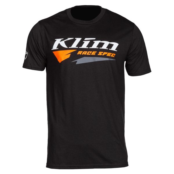 Casual T-shirts/Shirts Klim Race Spec SS T Black/Strike Orange