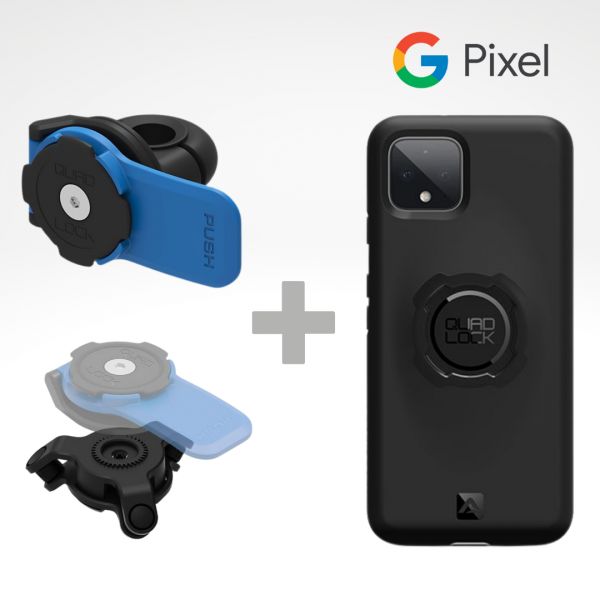 Handlebar Mounts Phone/GPS Quad Lock Kit Mirror Mount+Vibration Dampener+Google Phone Case