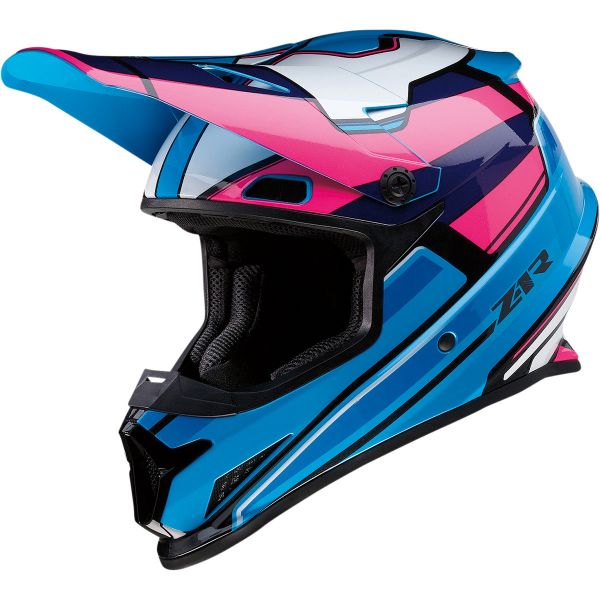 Casti Cross-Enduro Z1R Casca Moto Enduro Rise Mc Pink/Blue